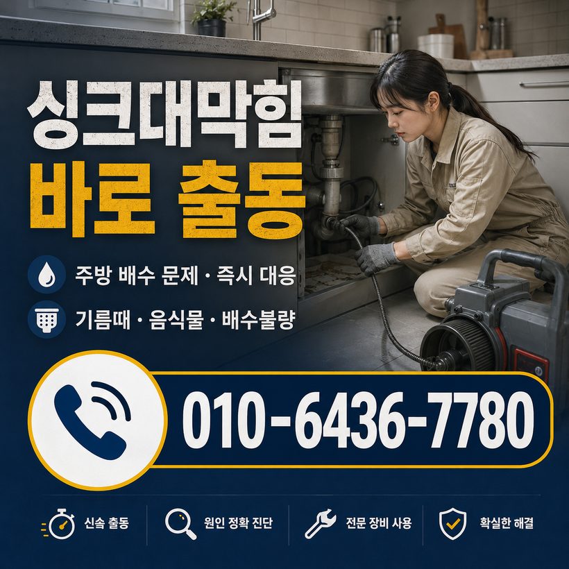 신흥동 지역 배관막힘 관련 이미지
