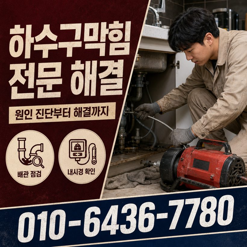 동부면 하수구막힘 빠른출동 1