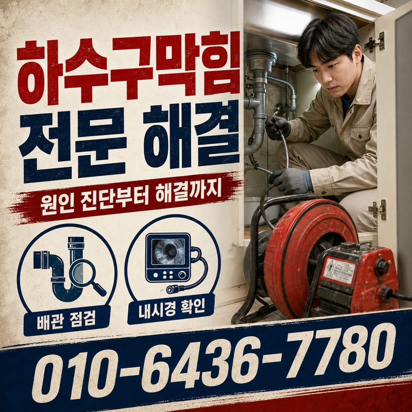 봉산면 지역 하수구막힘 관련 이미지