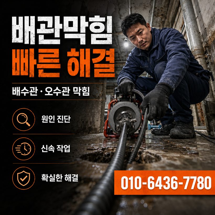 동부면 지역 세면대막힘 관련 이미지